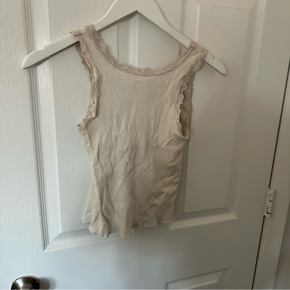 Tan Ribbed Tank Top - Picture 5 of 5